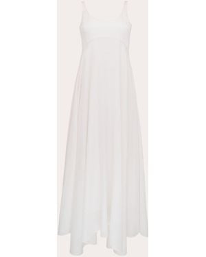 Azeeza Bria Cotton Voile Midi Dress - White