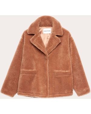 Stand Studio Marina Faux Shearling Jacket - Brown