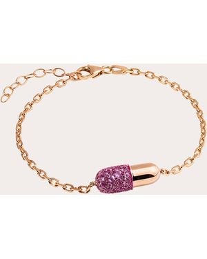 Elior Sapphire & 18K Rose Medium Pill Bracelet 18K - Pink