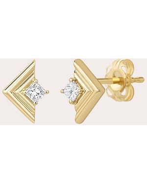 ParkFord Diamond & 14K Revival Mini Frame Stud Earrings - Natural