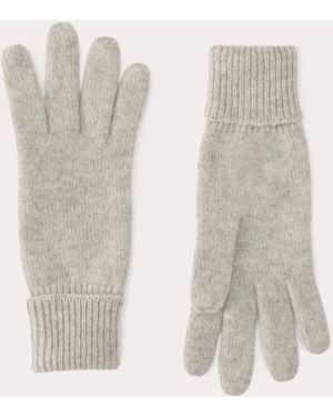 Helen Kaminski Blaire Cashmere Cuffed Gloves - White