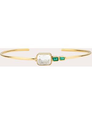 Moritz Glik Emerald & Diamond Bala Shaker Cuff 18K - Natural