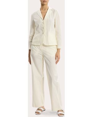 Theory Corded Cotton Shrunken Blazer - Natural