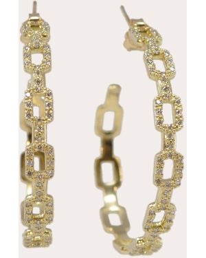 Armenta Diamond & 18K Sueno Hoop Earrings - White
