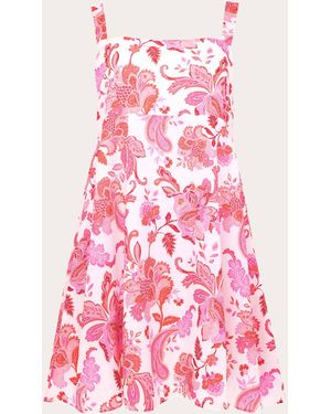 Azeeza Arden Paisley Cotton Voile Mini Dress - Pink