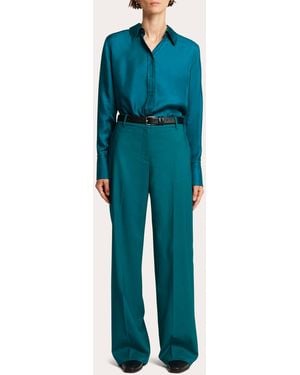 Argent Soho Seasonless Wool Creased Pants - Blue