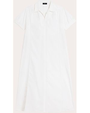 Theory Gathered Popover Dress - White