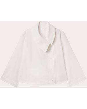 Co. Poplin Draped 'Sllar Trapeze Shirt - Natural