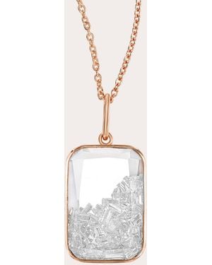 Moritz Glik Diamond Ten Fourteen Pendant Necklace - White