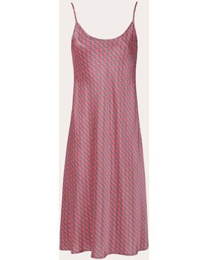 Karma On The Rocks Edo Kumo Silk Slip Dress - Pink