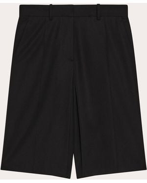 Helmut Lang Wool Gabardine Closet Midi Skirt - Black