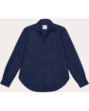 With Nothing Underneath The Classic Tencel Shirt - Blue
