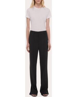 Helmut Lang Wool Gabardine Vented Closet Pants - Black