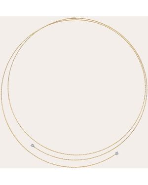Ritique Diamond & 18K Wire Necklace - Natural