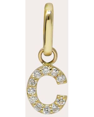 Anzie Diamond Pavé Love Letter C Charm - Natural