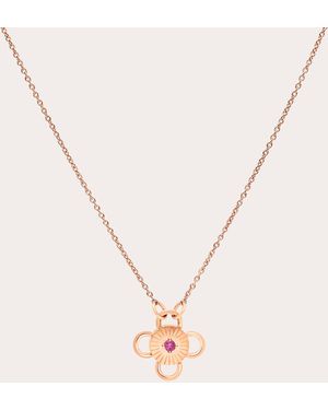 Rouvenat Sapphire & 18K Rose Baby Bolt Pendant Necklace 18K - Natural