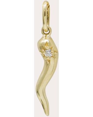 Anzie Diamond Aztec Cornicello Charm - Natural