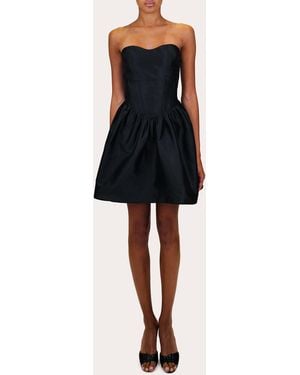 Azeeza Naina Gathered Taffeta Strapless Mini Dress - Black