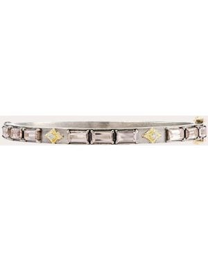 Armenta Diamond & Morganite Two-Tone Baguette Bracelet - Natural