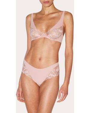 La Perla Lace-Trimmed Brief - Pink
