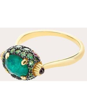 Nanis Italian Jewels Labradorite & Amethyst 18K Reversible Ring - Blue