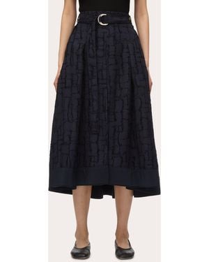3.1 Phillip Lim Pleated Fil-Coupé Midi Skirt - Blue