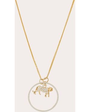 Yi Collection Diamond Zodiac Tiger Pendant Necklace - Natural
