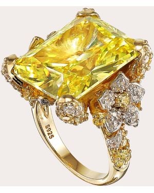 Anabela Chan Diamond & Lemon Quartz Cinderella Ring - Yellow