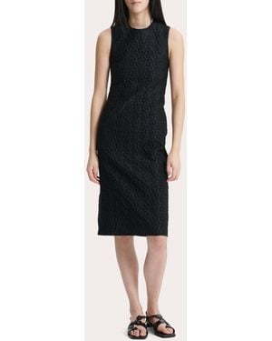 Cecilie Bahnsen Devin Begonia Jacquard Sleeveless Midi Dress - Black