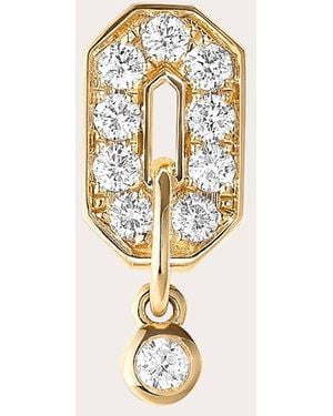Statement Paris Diamond & 18K Mini My Way Stud Earring - White