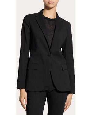 Theory Good Linen Staple Blazer - Black
