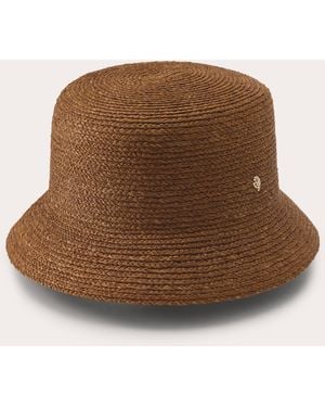 Helen Kaminski Malia Braided Raffia Bucket Hat - Brown