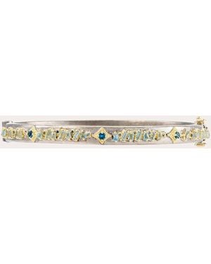 Armenta Aquamarine & Topaz Two-Tone Crivelli Bracelet - Natural
