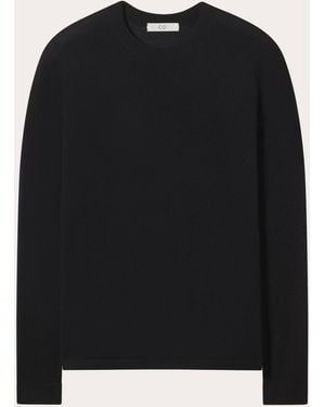 Co. Fine Cashmere Long-Sleeve Top - Black