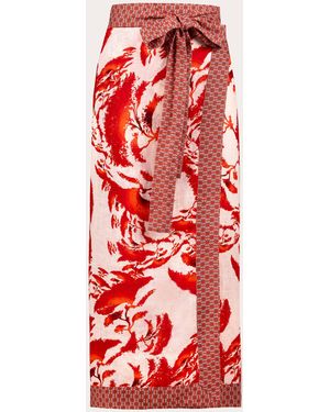 Karma On The Rocks Sora Bonsai Linen Pareo - Red