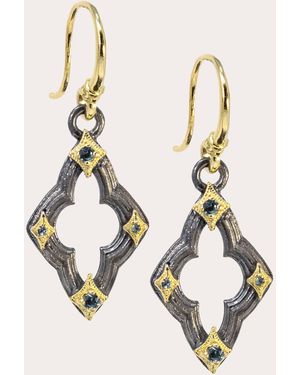 Armenta Topaz & Blackened Two-Tone Small Crivelli Drop Earrings - Natural