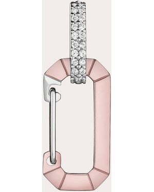Eera Diamond Painted Small Chiara Drop Earring - Pink