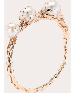 Bibi Van Der Velden Jellyfish 18K Two-Tone Pearl And Diamond Bangle 18K - Natural