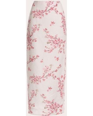 Agua Bendita Lirica Cauca Pencil Maxi Skirt - Pink
