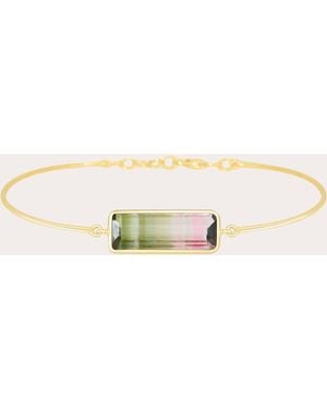 Yi Collection Watermelon Tourmaline Supreme Bar Bangle - Natural