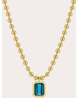 Future Fortune Indicolite Tourmaline Jubilee Pendant Necklace - Metallic