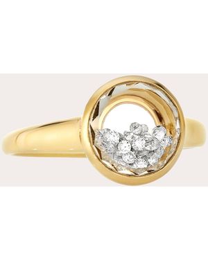 Moritz Glik Diamond Neue Petite Circle Ring - White