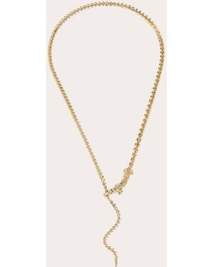 Bibi Van Der Velden Tsavorite & 18K Alligator Vertebrae Lariat Necklace - Natural