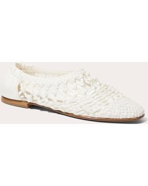 Jonathan Simkhai Eden Woven Leather Ballet Flat - Natural