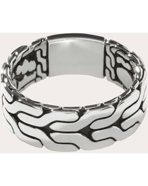 John Hardy Carved Chain Band Ring - Metallic