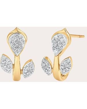 Sara Weinstock Lierre Diamond Pear Marquise Cluster Huggie Earrings - Natural