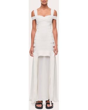 Jonathan Simkhai Callaway Bandage Knit Cutout Maxi Dress - White