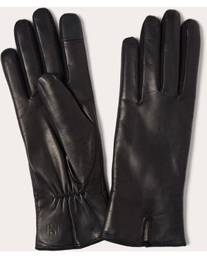 Handsome Stockholm Essentials Leather Gloves Suede/Leather/Cashmere - Black