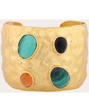 Boheme by Vero Carnelian & Malachite Rococo Large Cuff - Metallic