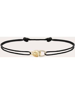 Statement Paris Diamond & 18K Small Rivet Cord Bracelet - Natural